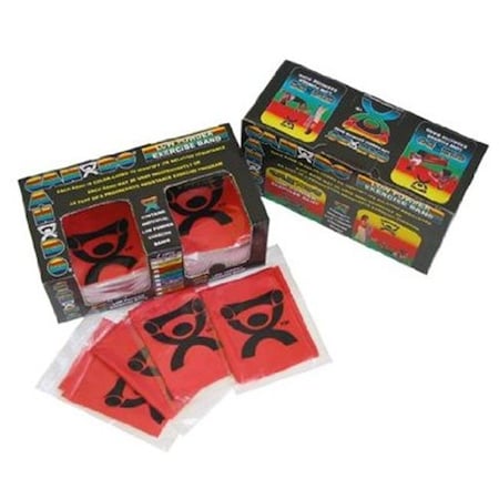 Cando International Cando 10-5242 - Low Powder Exercise Band - Dispenser Box Of 40 - 4ft Ready To Use - Red - Light 1220916